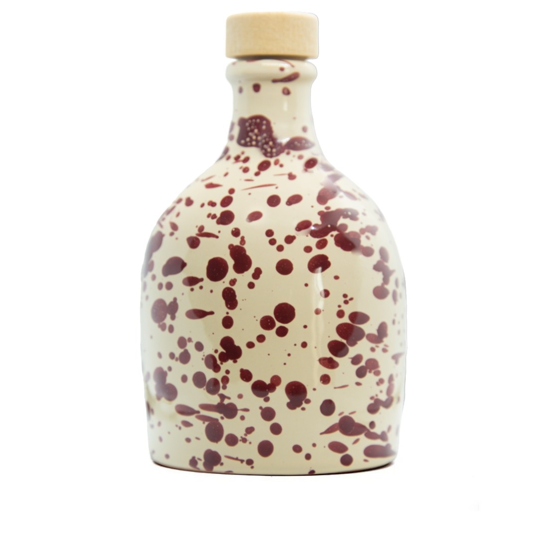 Bordeaux mottled ceramic oil cruet 250 ml