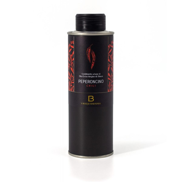 Condimento a base di olio extra vergine di oliva e peperoncino